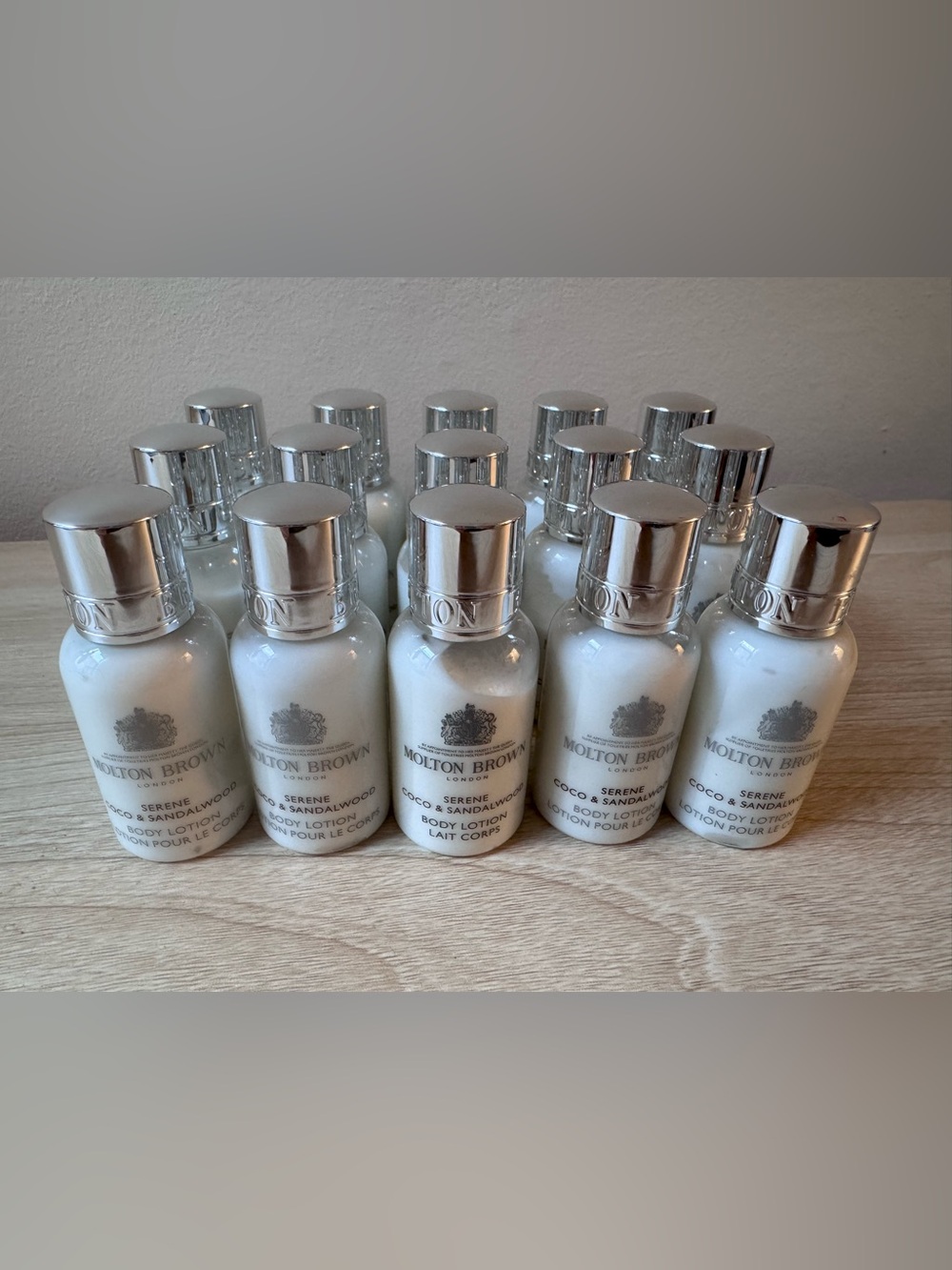 Molton Brown Serene Coco & Sandalwood Body Lotion - lot of 15